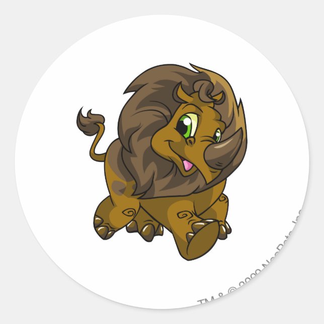 Tonu Brown Runder Aufkleber (Vorderseite)