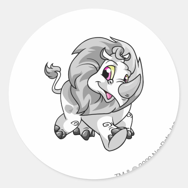 Tonu White Runder Aufkleber (Vorderseite)