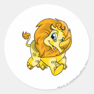 Tonu Yellow Runder Aufkleber