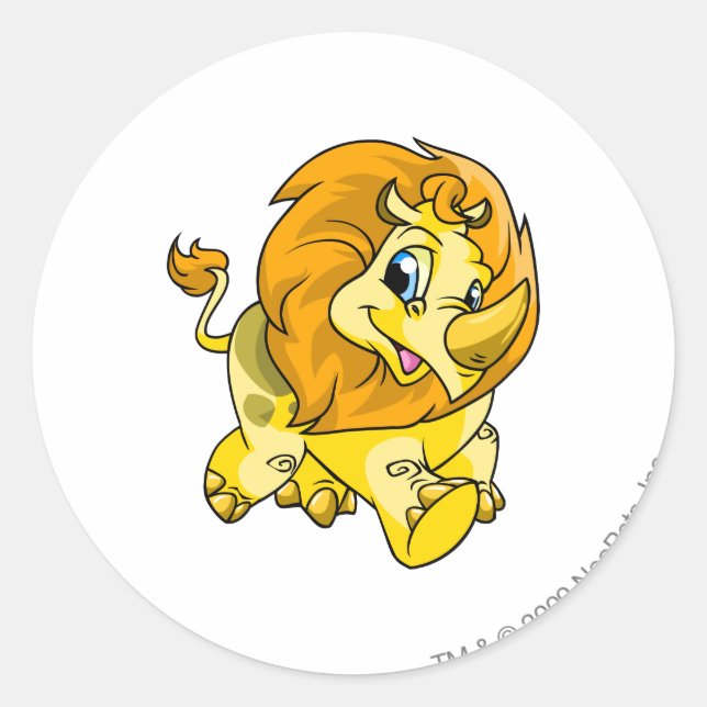 Tonu Yellow Runder Aufkleber (Vorderseite)