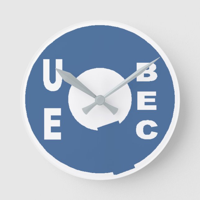 Tonuhr aus Acryl Rundum DESIGN QUEBEC Runde Wanduhr (Vorderseite)