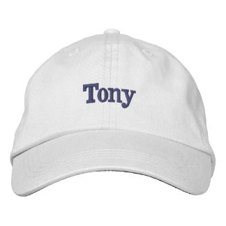 "Tony" Männername bestickt, Bestickte Baseballkappe