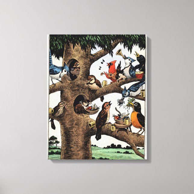 Tony Millionaire Singing Birds Leinwand Art Print (Vorderseite)