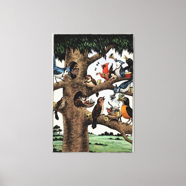 Tony Millionaire Singing Birds Leinwand Art Print (Vorderseite)