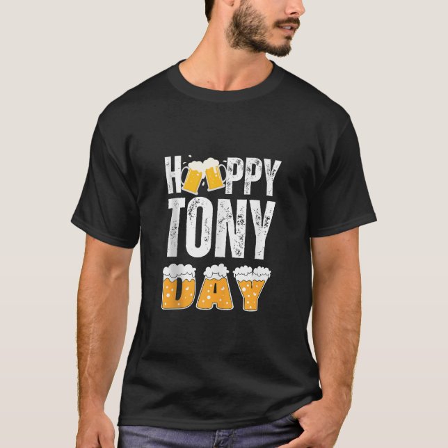 TONY Name Matching Birthday Beer Funny Christmas G T-Shirt (Vorderseite)