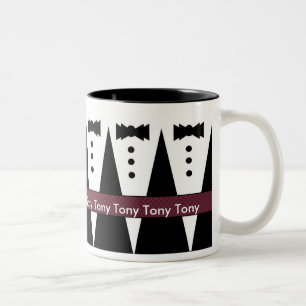 TONY-Trauzeuge-Tasse - Schwarzweiss-Tuxes Zweifarbige Tasse
