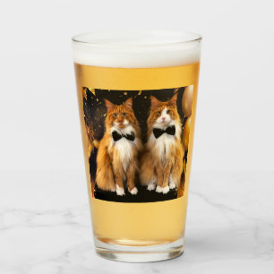 Tony und Teddy Cat Glas