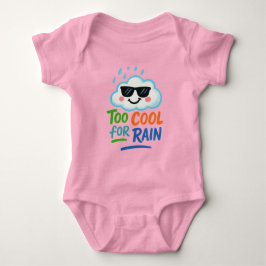 Too Cool for Rain | Cute Cloud Baby Bodysuit Strampler