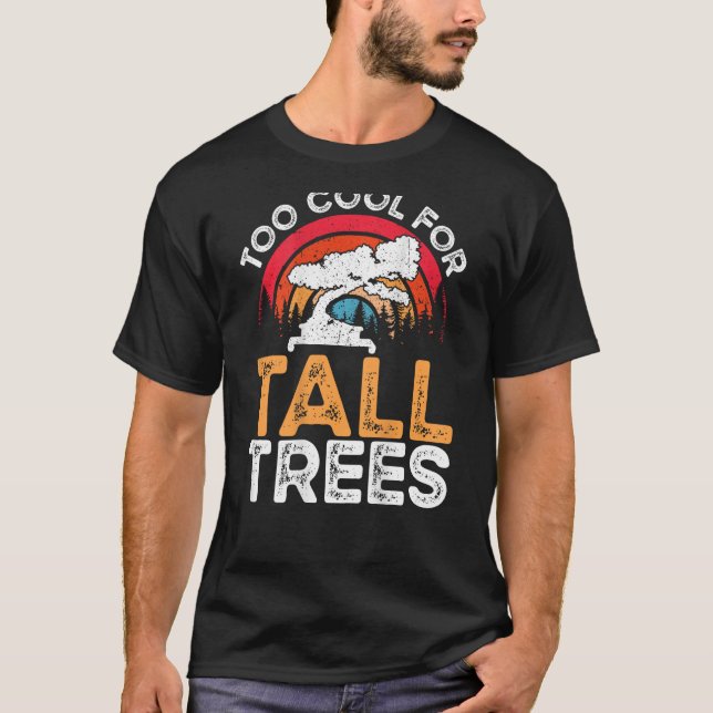 Too Cool For Tall Trees Backprint Bonsai T-Shirt (Vorderseite)
