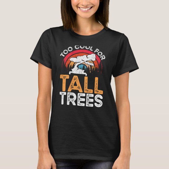 Too Cool For Tall Trees Backprint Bonsai T-Shirt (Vorderseite)