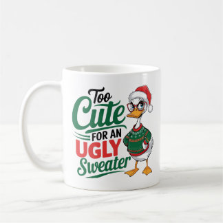 Too Cute for an Ugly Sweater Holiday Duck  Kaffeetasse