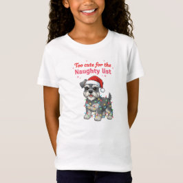 Too Cute for the Naughty List Schnauzer Shirt