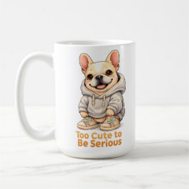 Too Cute to Be Serious – Funny French Bulldog  Kaffeetasse