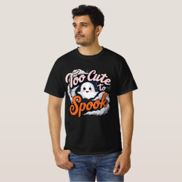 Too Cute to Spook Ghost Design T-Shirt