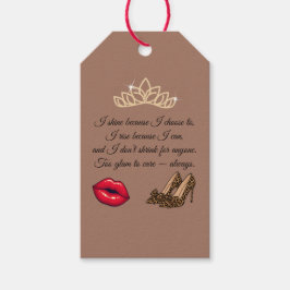 Too Glam To Care – Chic Quote Geschenkanhänger