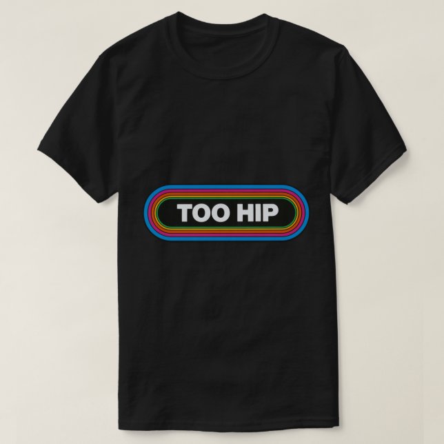 Too Hip KLOS Los Angeles 1980s Retro Radio Station T-Shirt (Design vorne)