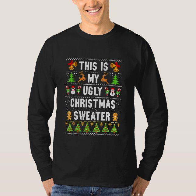 Too Hot Ugly Christmas Sweaters  Xmas Men Women Fa T-Shirt (Vorderseite)