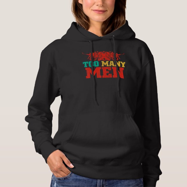 Too Many Men On The Ice Hockey Penalty Joke Quote Hoodie (Vorderseite)