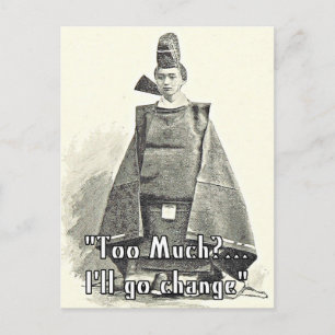 Too Much I'll Change. Funny Fashion Greetings Card Postkarte