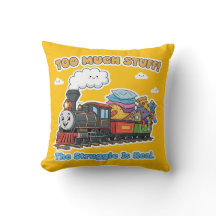 "Too Much Stuff!" Whimsical Steam Engine Train