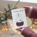 Too Much Wine Christmas Card Feiertagskarte<br><div class="desc">This Too Much Wine Christmas Card features a snowman that has had a bit too much wine to drink.</div>