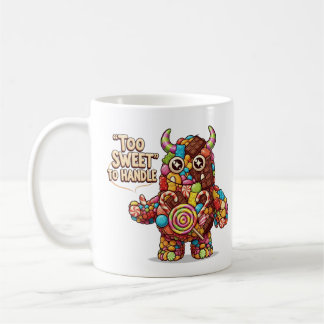 Too Sweet to Handle – Cute Candy Monster Cartoon Kaffeetasse