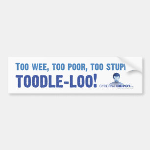 Toodle-Klo! Autoaufkleber