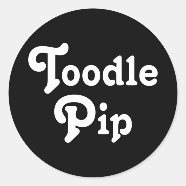 Toodle Pip Runder Aufkleber (Vorderseite)