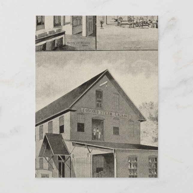 Toof's Wäsche, Concord, NH Postkarte (Vorderseite)