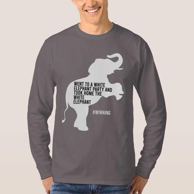 Took Zuhause White Elephant Funny T-Shirt (Vorderseite)