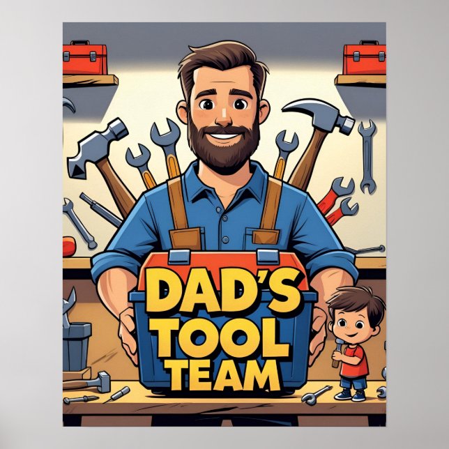 Tool Team Vater drucken Poster Art (Vorne)
