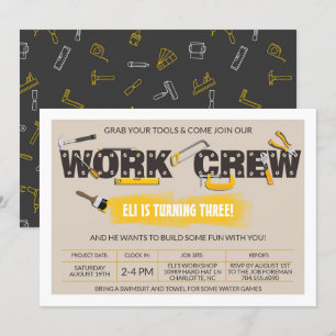 Tool Time Handyman Birthday Einladung