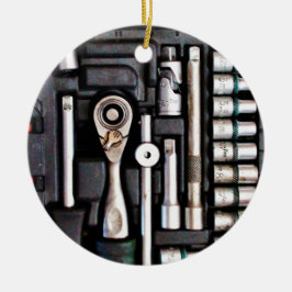 Toolbox Handyman Tools Keramik Ornament