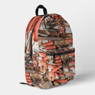 Tools Antiquitätenwerkzeug Rustikal Roter Mann Bedruckter Rucksack