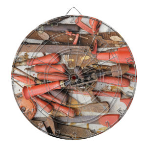 Tools Antiquitätenwerkzeug Rustikal Roter Mann Dartscheibe