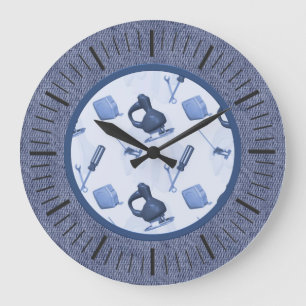 Tools From The Garage Wall Clock Große Wanduhr
