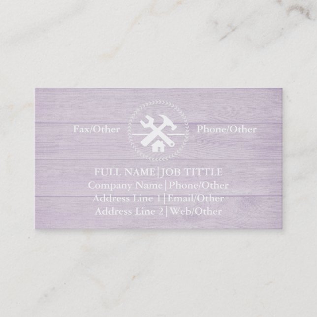 Tools für beruflich Builder-Carpenter Visitenkarte (Vorderseite)