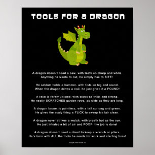 Tools für ein Original-Gedicht für Drachen Poster