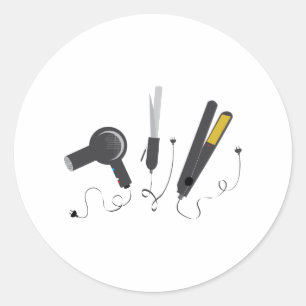 Tools für Haarstifte Runder Aufkleber