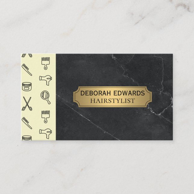 Tools für Haarstifte | Salon Barber Lux Visitenkarte (Vorderseite)