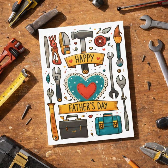 Tools für Vater Vatertag AI-Kunst Karte (Von Creator hochgeladen)