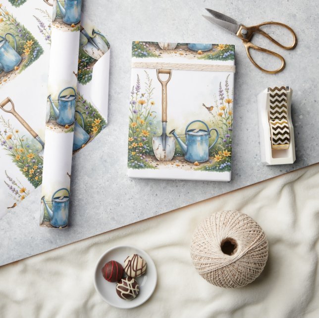 Tools für Wasserfarben Gartengarten Geschenkpapier (Kunsthandwerk)