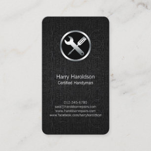 Tools Icon Black Grunge Handyman Business Card Visitenkarte