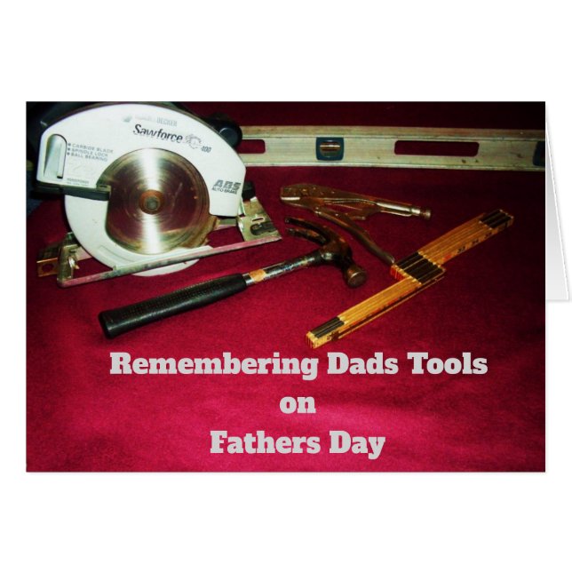 TOOLS-Karte DES VATER DAY REMEMBERING VATERS (Vorderseite (Horizontal))