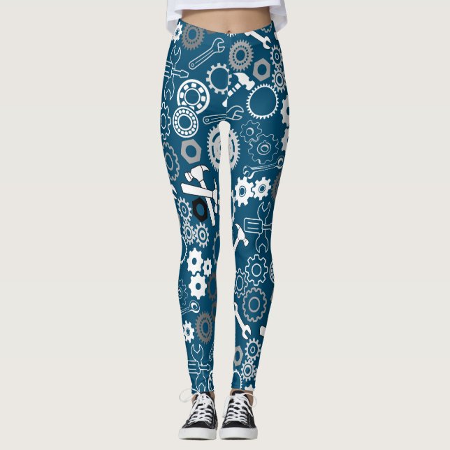 Tools Muster 01.b DBlue BG Leggings (Vorderseite)