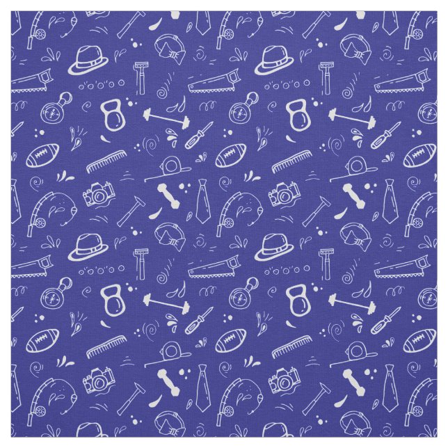 Tools zum Vater von Vätern auf Blueprint Blue Stoff (Muster)