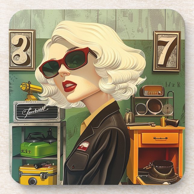 ToolTimeBlonde Getränkeuntersetzer (Vorderseite)