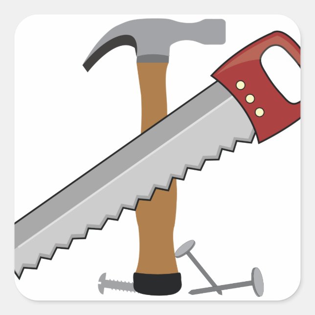 Toolzeit Quadratischer Aufkleber (Vorderseite)