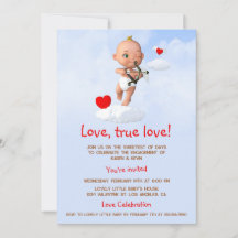 Toon Baby Cupid Flug mit Bow und Arrow