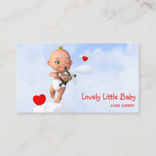 Toon Baby Cupid Flug mit Bow und Arrow Visitenkarte